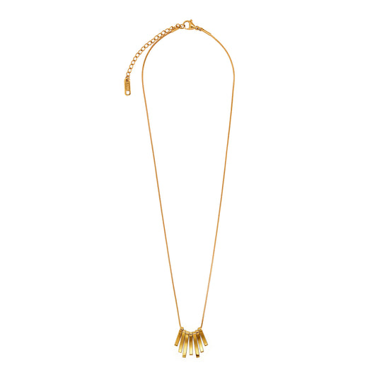 18K Gold Art Deco Fringe Necklace