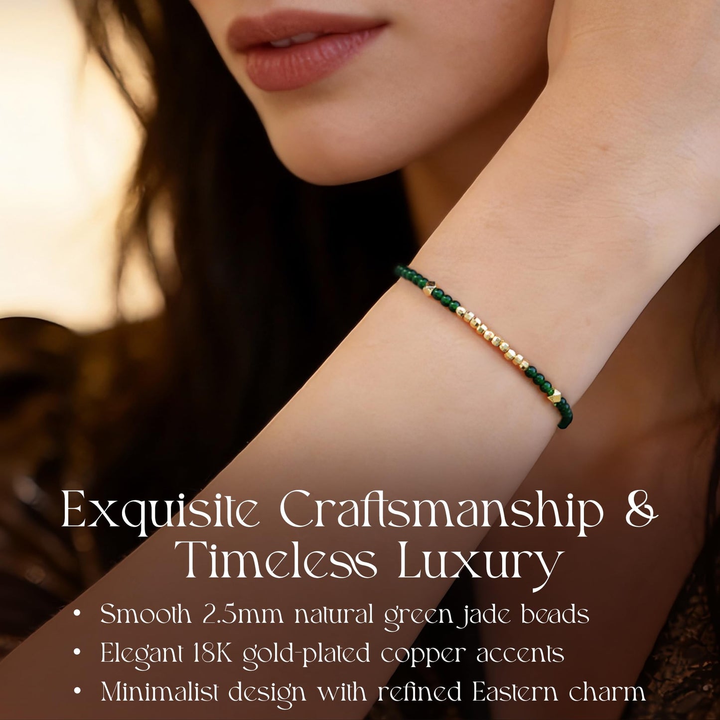 Green Jade Stackable Bracelet