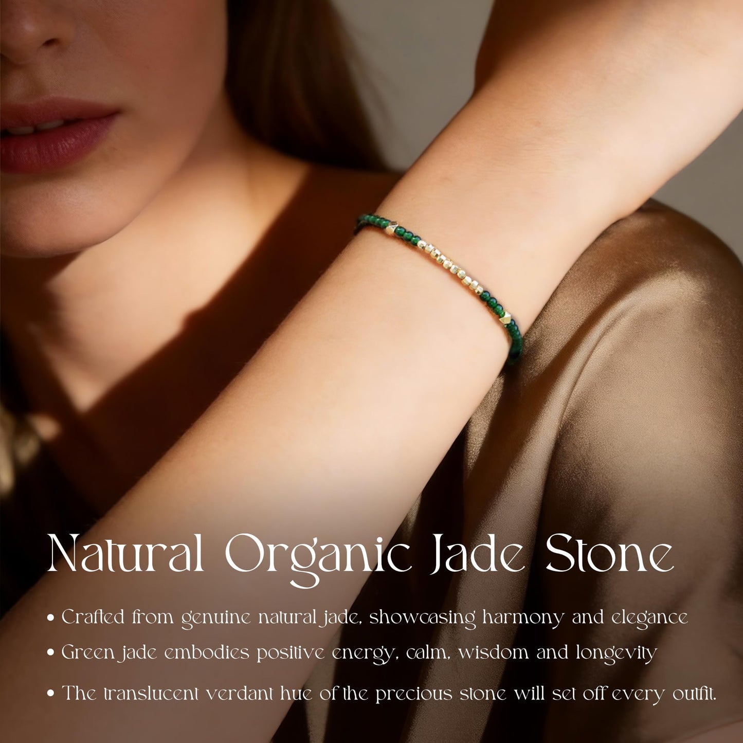 Green Jade Stackable Bracelet
