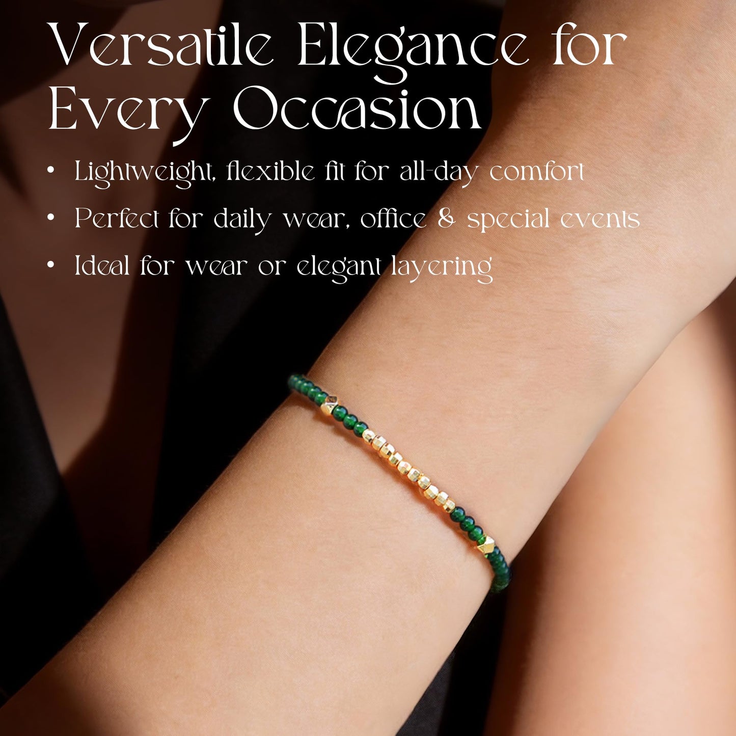 Green Jade Stackable Bracelet