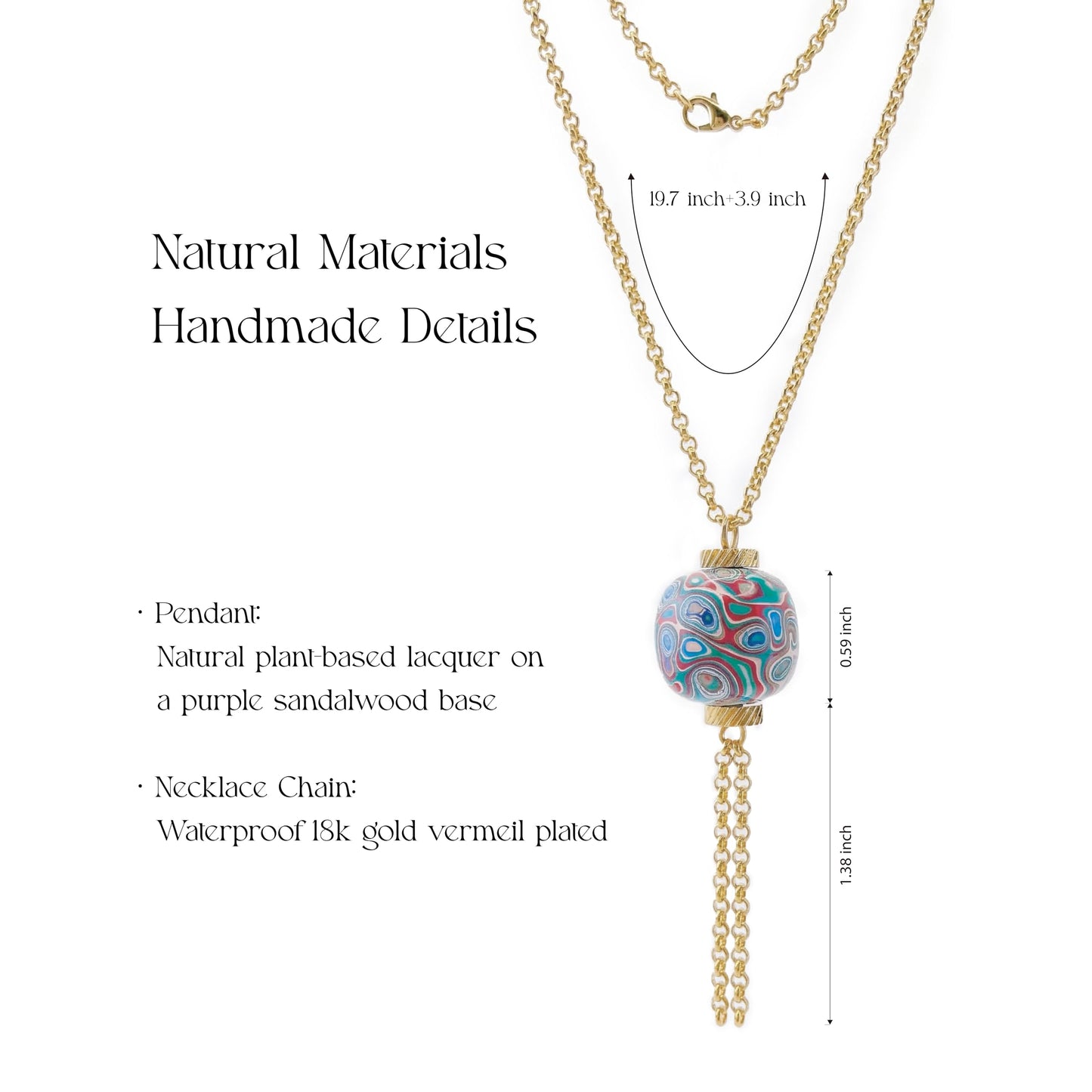 Daqi Lacquer Lucky Charm Necklace