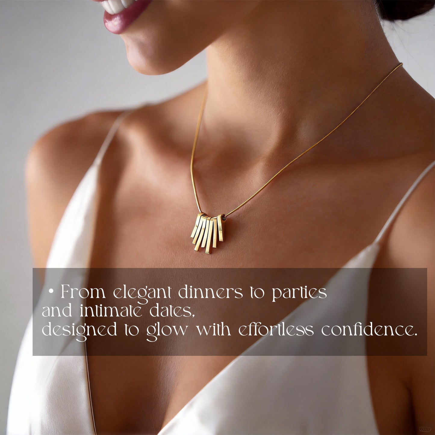 18K Gold Art Deco Fringe Necklace