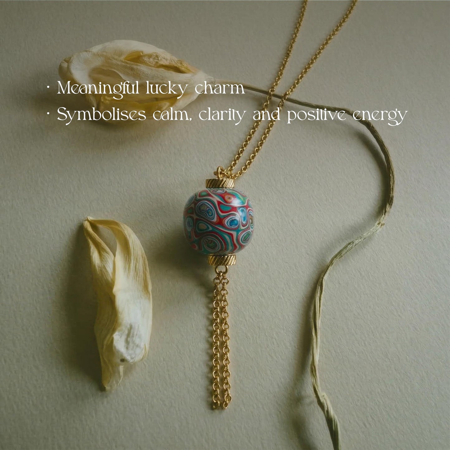 Daqi Lacquer Lucky Charm Necklace